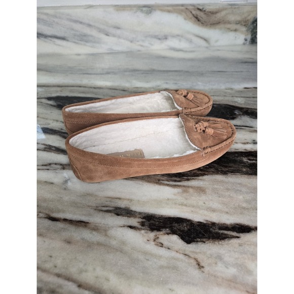 Jack Rogers Melnick Tassel Suede Moccasin Loafers Sherpa Lining Size 8.5B Narrow - Picture 6 of 14